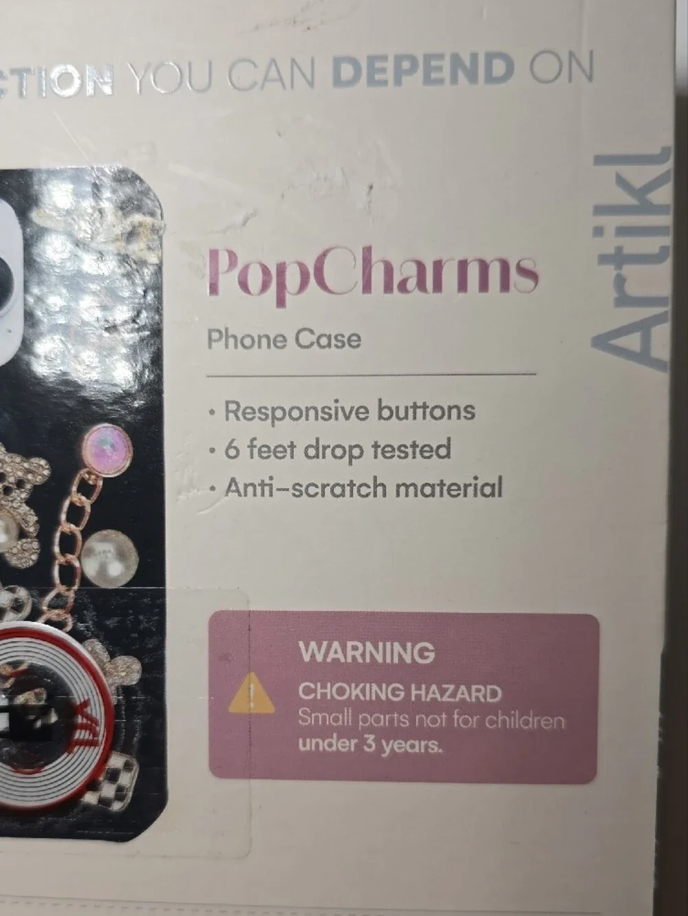 Decorative Phone Case for iPhone 15 Pro Max — Black with Gold Charms